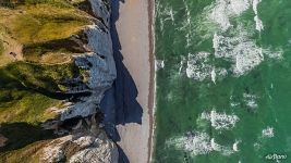 White cliffs, down view