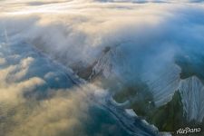 White cliffs from above