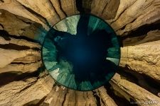 Diving in the first chamber of the Chandelier cave