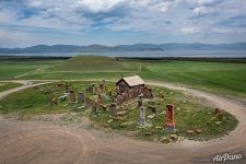 Medieval Armenian cemetery on the banks of Sevan Lake