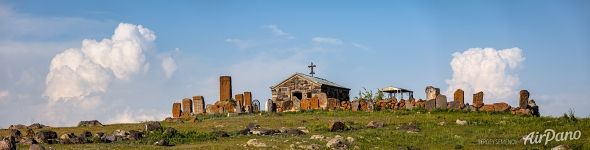 Panorama of the Armenian medieval cemetery