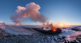 Volcano Plosky Tolbachik. Kamchatka, Russia, 2012