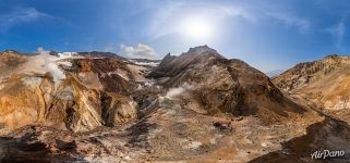 Mutnovsky volcanoб caldera at summer 1