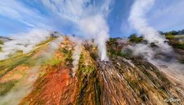 Eruption of the geyser 