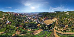 Barcelona, Spain. Park Guell by Antonio Gaudi