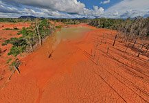 Venezuela, surroundings Angel Falls, Gold-field