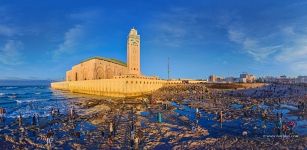 On the coast near the Hassan II Mosque