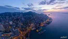 Hong Kong Coast at night