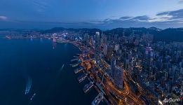 Hong Kong Coast at night